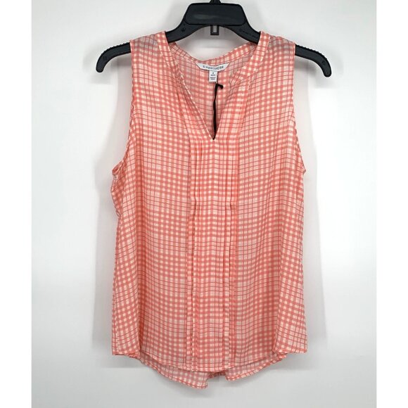 41 Hawthorn Top Breyson Pleat Split V Neck Sleeveless NWT - Picture 1 of 8